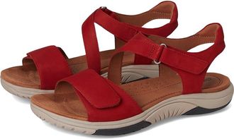 Cobb Hill Fiah Womens Sandals Red Nubuck : 7.5 B - Medium, Leather