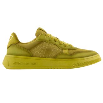 A|X Armani Exchange Heren Logo Trainers (Geel)