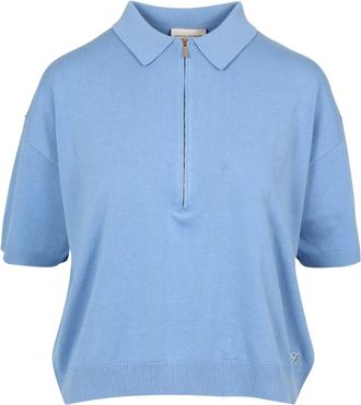Semicouture Dames, Tops, Blauw, Maat: M Katoen