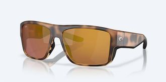 Costa Unisex Taxman Polarized Sunglasses In Matte Tortoise Gold Mirror