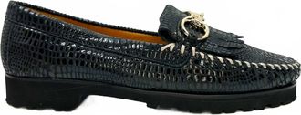 Robert Zur Womens Broadwick Loafers In Black Croc