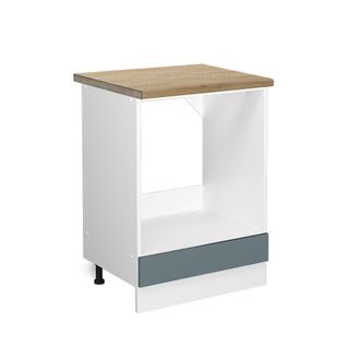 Vicco Armario Para Horno Empotrado R-line, Gris Azulado, 60 Cm, Et Roble