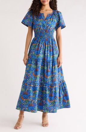 Sugarlips Haylie A-Line Dress in Cobalt-Combo at Nordstrom, Size X-Large