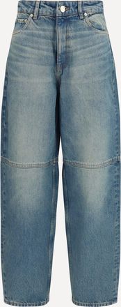 Ganni Jeans Stary in denim rigido Woman 28