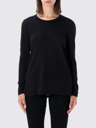 James Perse Long-Sleeved Pure Cotton T-Shirt with Crew Neck