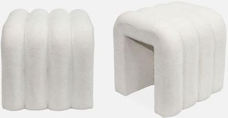 Sweeek Sweeek - Set di 2 pouf contemporanei, tessuto