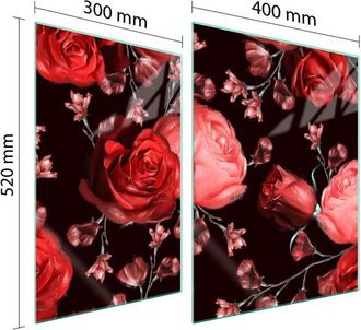 OEM Placa Protectora De Vidrio Para Estufa 70x52 Roses