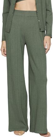 Eberjey Pointelle Straight Leg Pants in Desert Sage at Nordstrom, Size X-Small