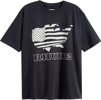 Rhude Banner Graphic T-Shirt in Vintage Black /White at Nordstrom, Size X-Large