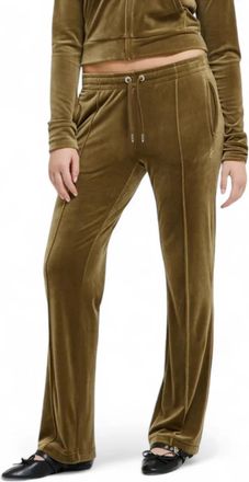 Juicy Couture Tina Wide Broeken - Dames - Wijde Broeken - Groen - L - Polyester - Broeken