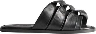 J.W.Anderson Coil Slide - Dames - Sandalen - Zwart - 38 EU - Leer - Schoenen