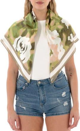 Nicole Miller Floral Square Scarf in Ivory at Nordstrom Rack