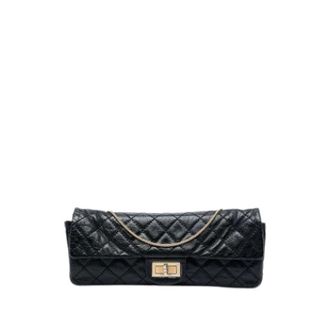Chanel Pre-owned East West Flap - Dames - Pre-owned - Zwart - Maat: ONE Size Zijde