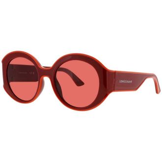 Longchamp Ladies Red Rectangular Sunglasses LO758S600