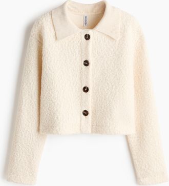 H&M Cardigan aus Teddyfleece - Beige