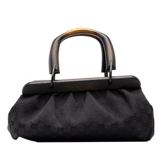 Gucci Pre-owned Gucci GG Canvas Wood Frame Handbag Ladies ZHXJ1BZ87B7X818A