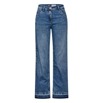 Cecil Dames, Jeans, Blauw, Maat: W32 L30 Poliester