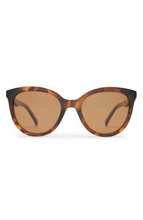 Le Specs The Muse 54mm Round Sunglasses in Tort/Brown Mono Pol at Nordstrom Rack