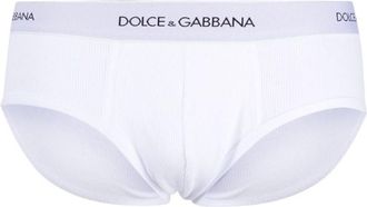Dolce & Gabbana White Logo Waist Brief