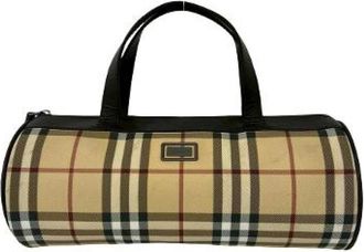 Burberry Pre-owned Leren Handtas - Dames - Vintage Handtas - Beige - ONE Size - Leer - Vintage