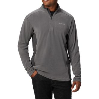 Columbia Fleecepullover COLUMBIA KLAMATH RANGE II HALF ZIP, Herren, Gr. XXL, grau (anthrazit), Fleece, Obermaterial: 100% Polyester, abgesteppt, Sweatshirts Fl