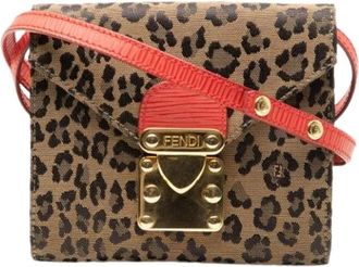 Fendi Pre-owned Cross Body Bags, female, Multicolor, Size: ONE SIZE Pre-owned Canvas Crossbody Bag