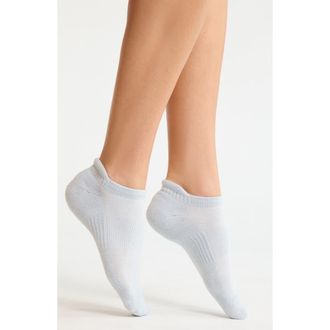 Zella 3-Pack Tab Ankle Socks in Purple Hush at Nordstrom, Size 9-11