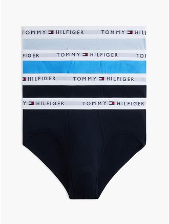 Tommy Hilfiger Mens Cotton Classics Brief 4-Pack - Blue - XL