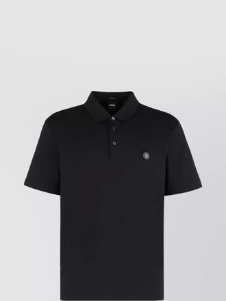 HUGO BOSS mercerized cotton short-sleeve polo shirt