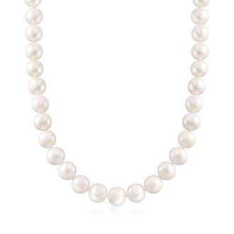 Ross-Simons 11-12mm Cultured Pearl Necklace With 14kt Yellow Gold
