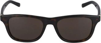 Gucci Bruin Havana Zonnebril Stijlvol Model - Heren - Accessoires - Bruin - Maat: 53 MM