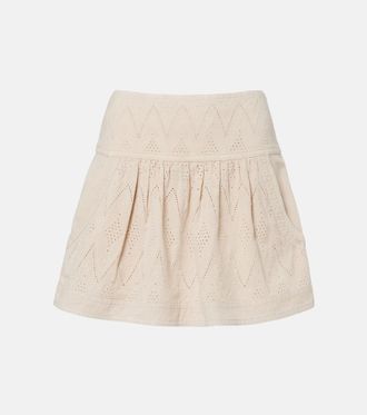Isabel Marant Kelise broderie anglaise cotton miniskirt