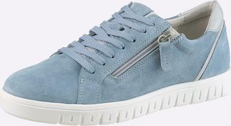 Casual Looks Sneaker CASUAL LOOKS, Damen, Gr. 36, hellblau, Veloursleder, Schuhe Sneaker