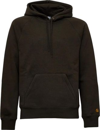 Carhartt Work in Progress Hooded Chase Crew Sweat - Heren - Hoodies - Bruin - L - Katoen - Hoodies & sweatvesten