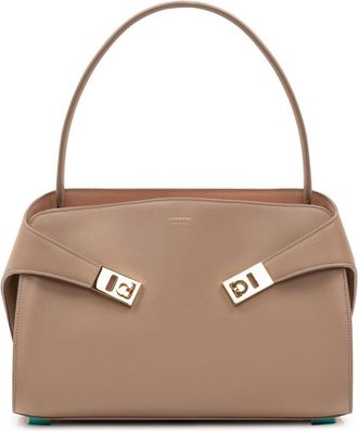 Ferragamo Taupe Hug Medium Shoulder Bag