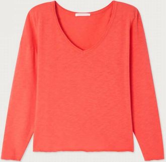 American Vintage Womens Sonoma Long Sleeve T Shirt In Sunrise Vintage