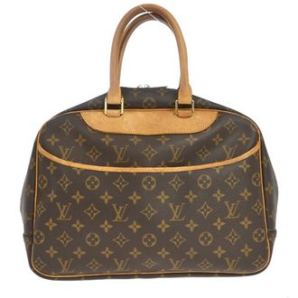 Louis Vuitton Deauville Monogram Brown Canvas Handbag (Pre-Owned)