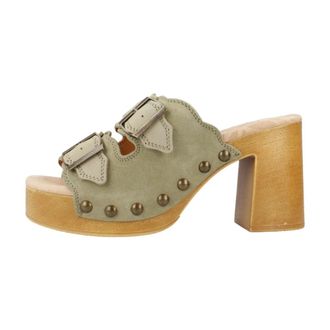 Mtng Stijlvolle Heeled Mules Sandal - Dames - Muiltjes - Groen - 40 EU - Schoenen