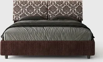Itamoby Contenedor Cama Matrimonio 160x190 Tela Mados Giada Agata - Marr&oacute;n