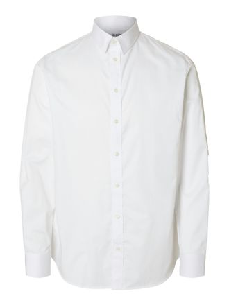 Selected Langarmhemd SELECTED SLHSLIMVICTOR SHIRT LS CLASSIC D, Herren, Gr. XXL, N-Gr, weiss (hellwei&szlig;), Web, Obermaterial: 100% Baumwolle, unifarben, slim fit