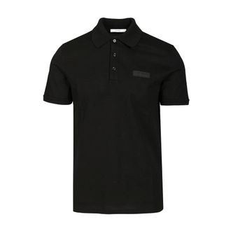 Givenchy Polo in cotton with Paris grosgrain - male - Givenchy - Polo Shirts - Black - M - Tops