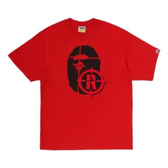 A Bathing Ape Hunting Ape Head T-Shirt Red 0ZXTEM340101QRDX