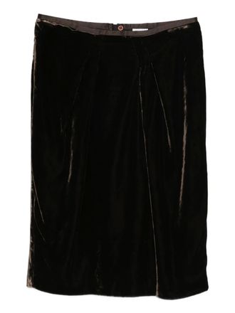 Giorgio Armani Geplooide mini-rok - Bruin