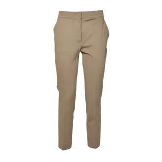 Max Mara Slim-fit Trousers, female, Brown, Size: XS Pegno Jersey Trouser