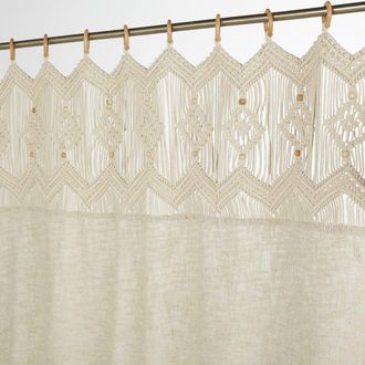 Maisons du monde Cortina de ojales color beige 130x300 cm