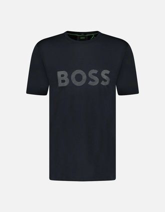 HUGO BOSS Mens Hugo Boss Active Logo-Print T-Shirt Black - Size: 36