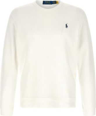 Ralph Lauren White Loopback Cotton Sweatshirt