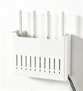 OEM Caja De Almacenamiento, Soporte De Pared Para M&oacute;dem, Caja Para Cables, Ideal Para Guardar Routers, Cables, Enchufes O Adaptadores, Etc. (blanco)