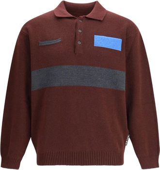 GR10K Polo con dettaglio a righe - Rosso
