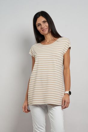 Seidel Moden T-Shirt SEIDEL MODEN Otto exclusiv, Damen, Gr. 34, beige, Jersey, Obermaterial: 96% Viskose, 4% Elasthan, regular fit taillenbedeckt, Rundhals, Shirts